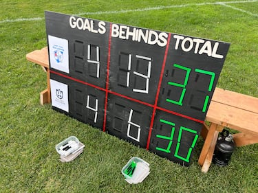 The final scores for the match shows the Saint John Bulldogs on top. (CTV/Derek Haggett)