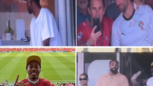 Drake and other celebs spotted at Toronto Stadium during Portugal-Croatia match