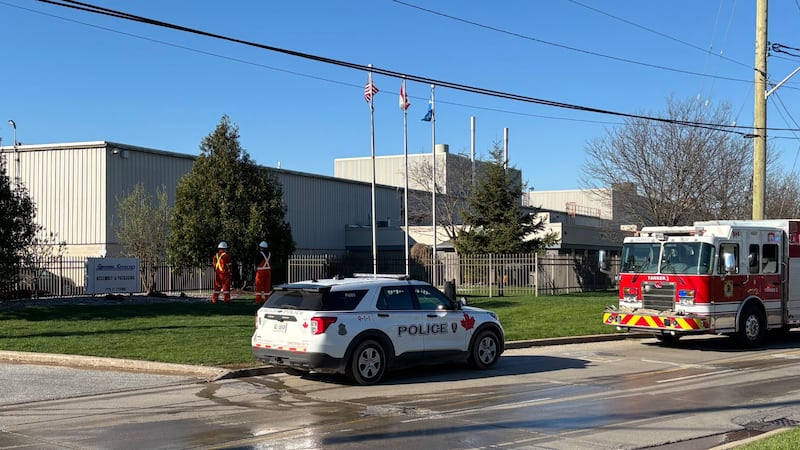 Firefighters put out roof top blaze in industrial area