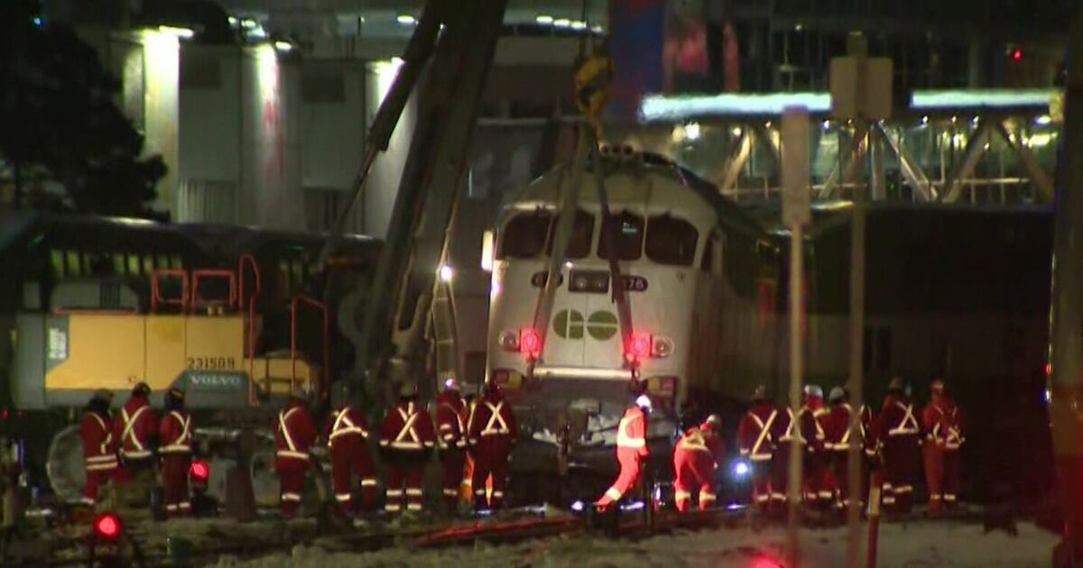 Go Train Problems Derailed GO train removed from tracks, service disruptions continue ...