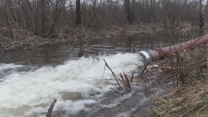 Multiple crews are also working in Innisfil as flooding has shut down several roads