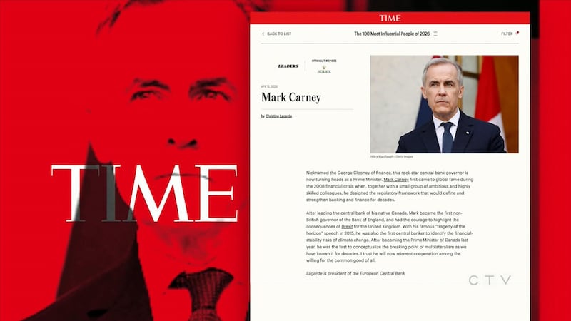 TIME Magazine lists PM Mark Carney on 100 Most Influential list