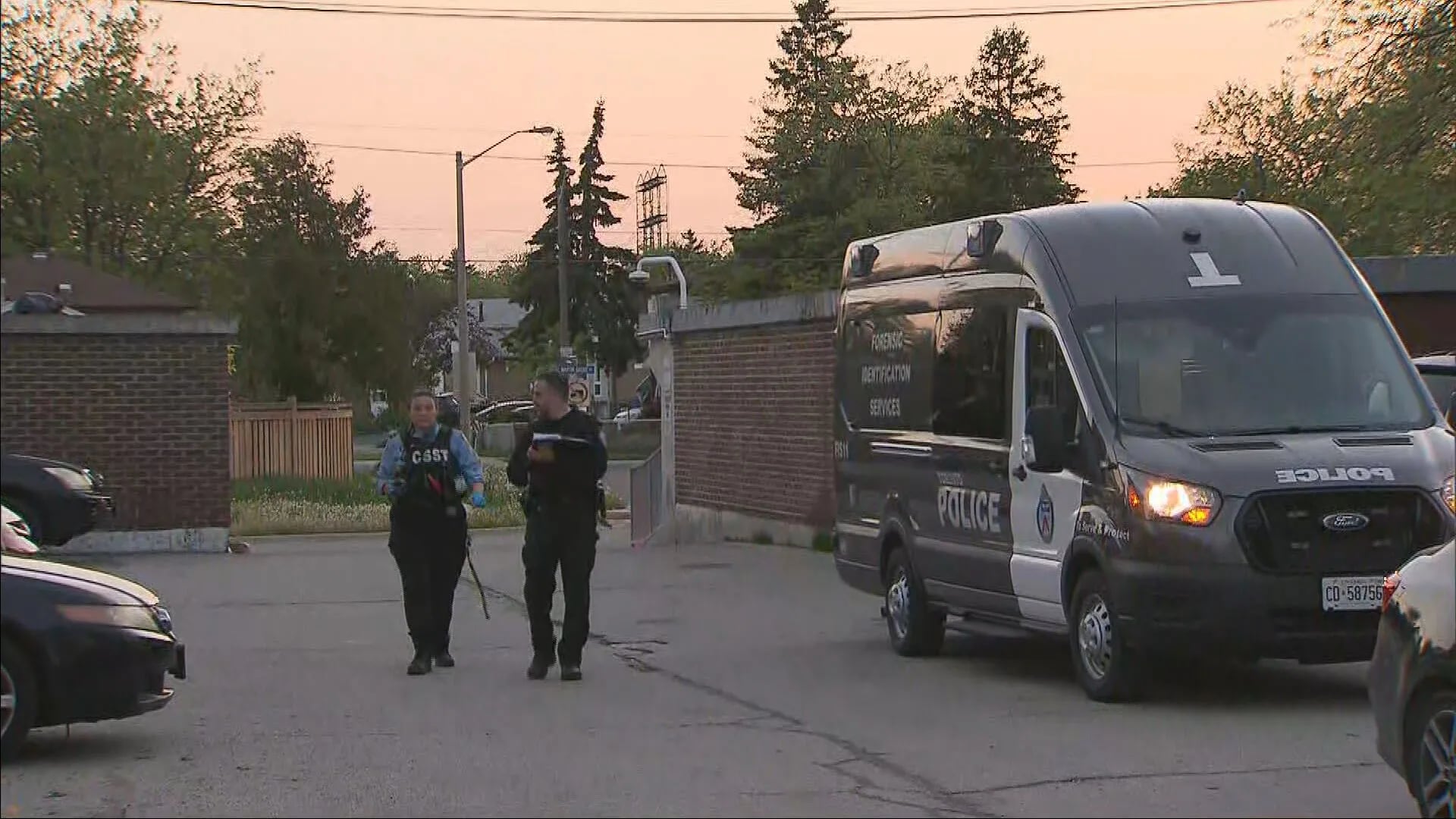 Three male suspects fled the scene after shots were fired in Etobicoke