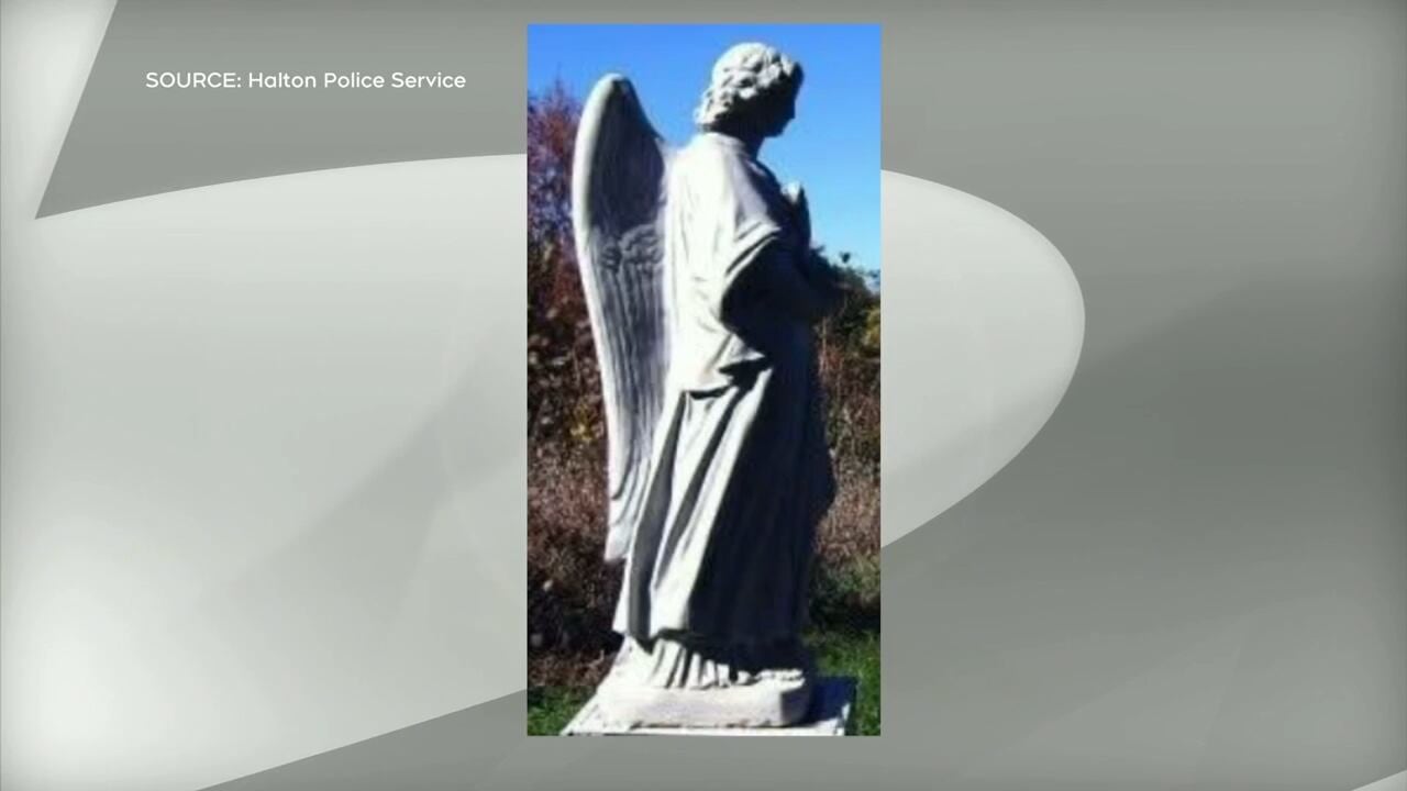 Angel monument stolen from Burlington cemetery