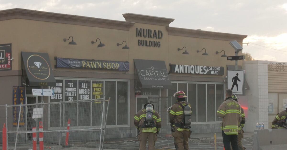 Fire Pawn Fire burns at Stony Plain Road pawn and antique shop in Edmonton – CTVNews
