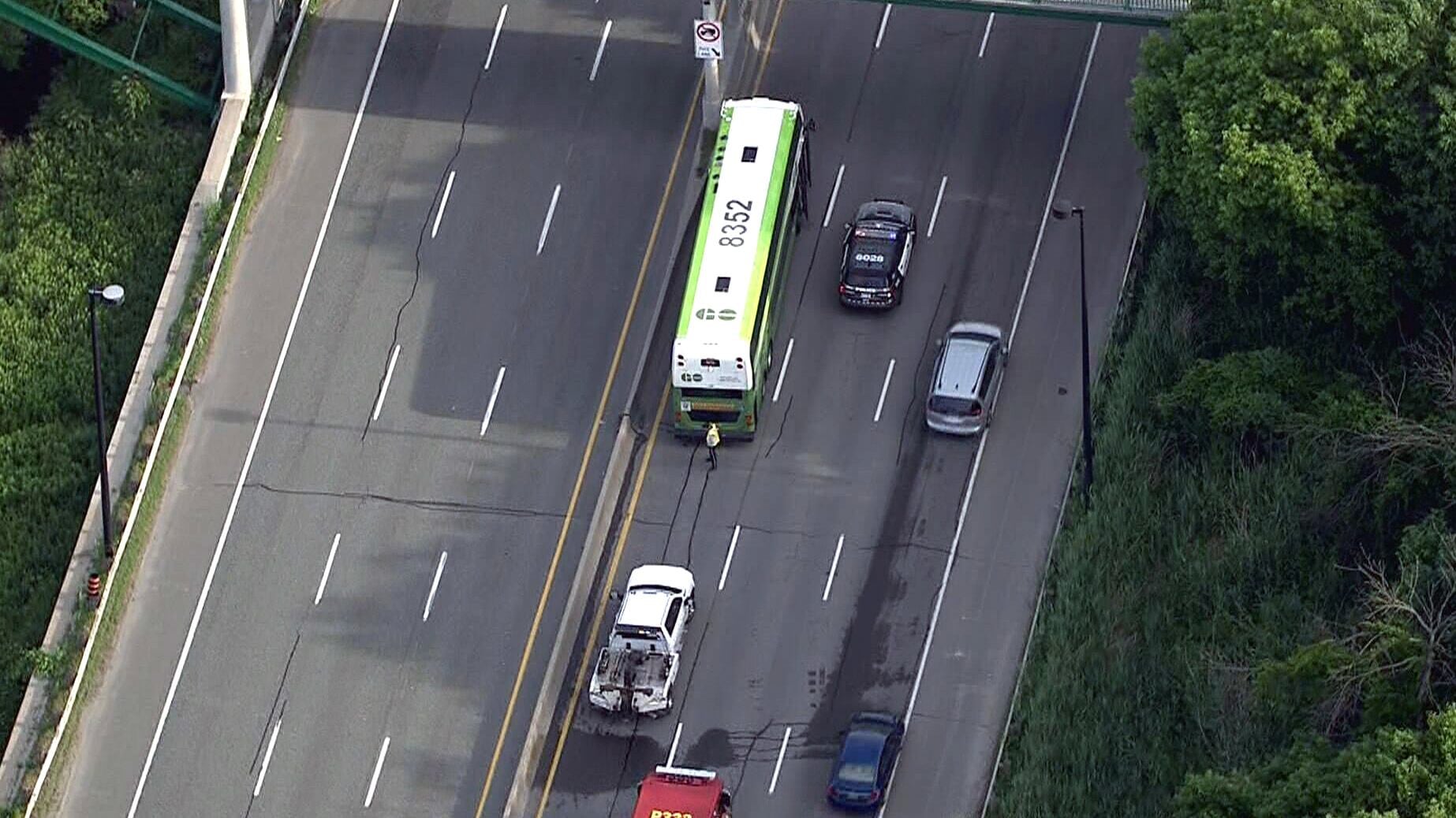 BREAKING: Major delays on DVP due to multiple crashes, one involving GO bus