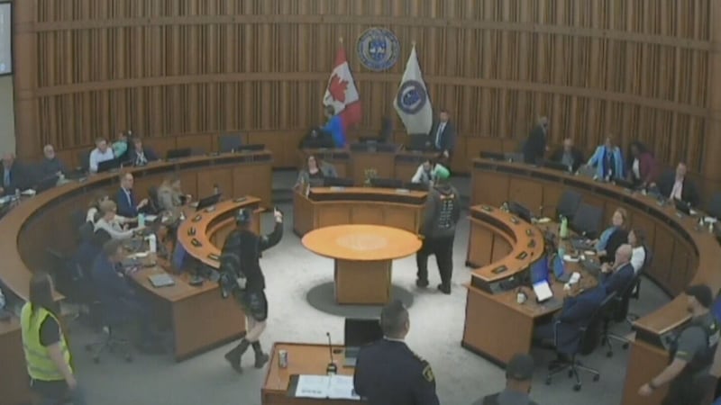WATCH: Protestors disrupt Region of Waterloo council meeting