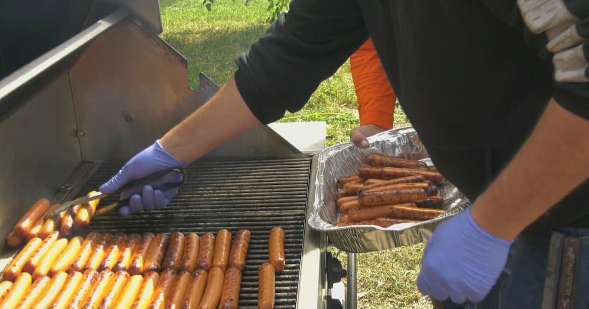 Free hot dogs handed out on Labour Day