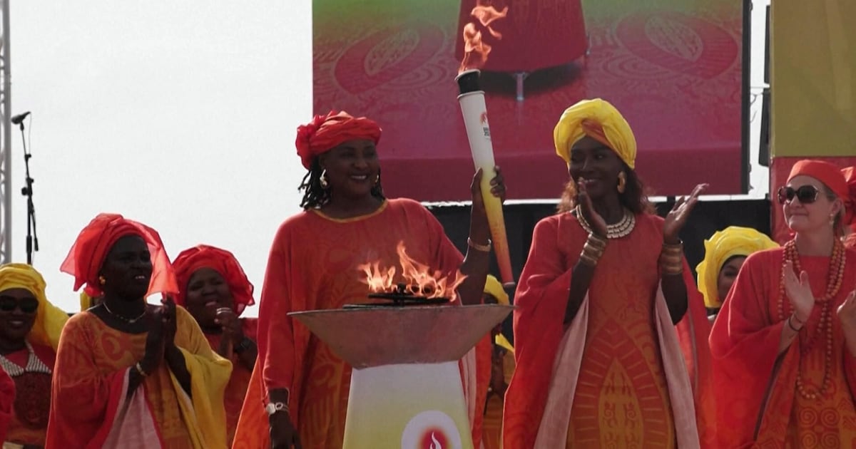 Senegal lights Olympic torch ahead of youth games - CTV News