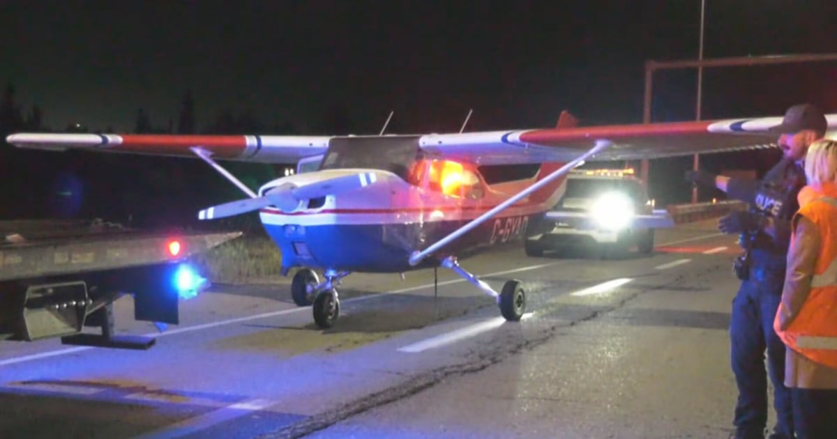 Malfunction on plane prompts emergency landing on highway - CTV News