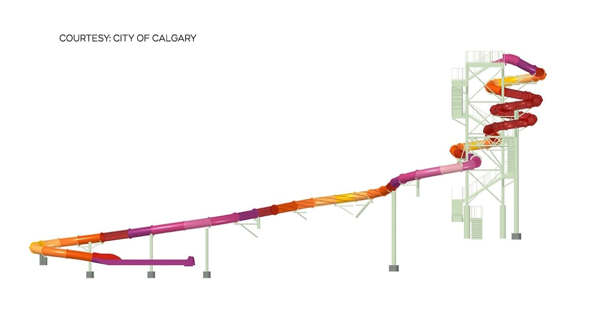 Calgarians get first look at new Thunder Slide - CTV News