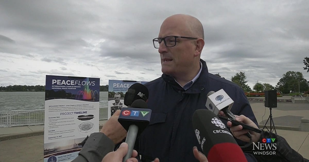 Windsor’s Peace Fountain returning next September - CTV News