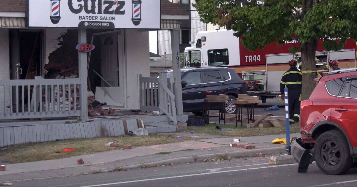 Man dies after SUV strikes Vanier barber shop - CTV News