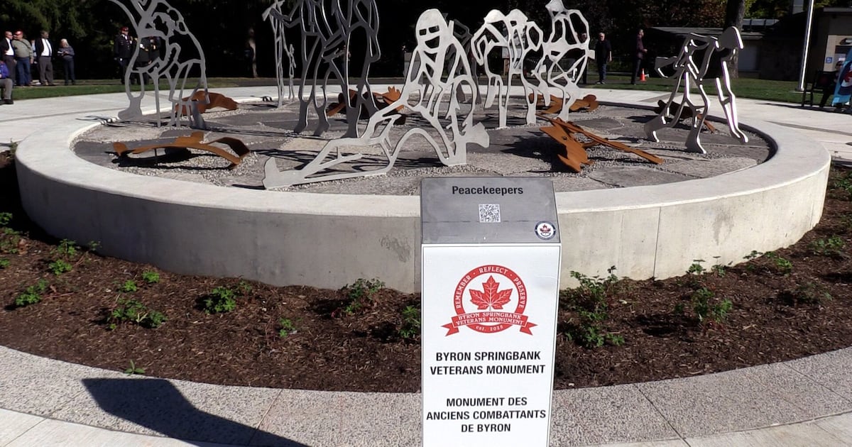 Unveiling of Byron Springbank Veterans Monument - CTV News