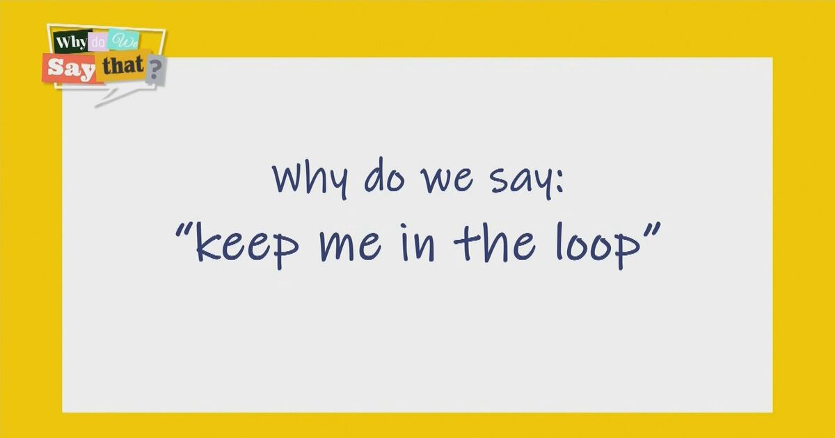 Keep In The Loop Keep me in the loop! | Why Do We Say That? – CTVNews